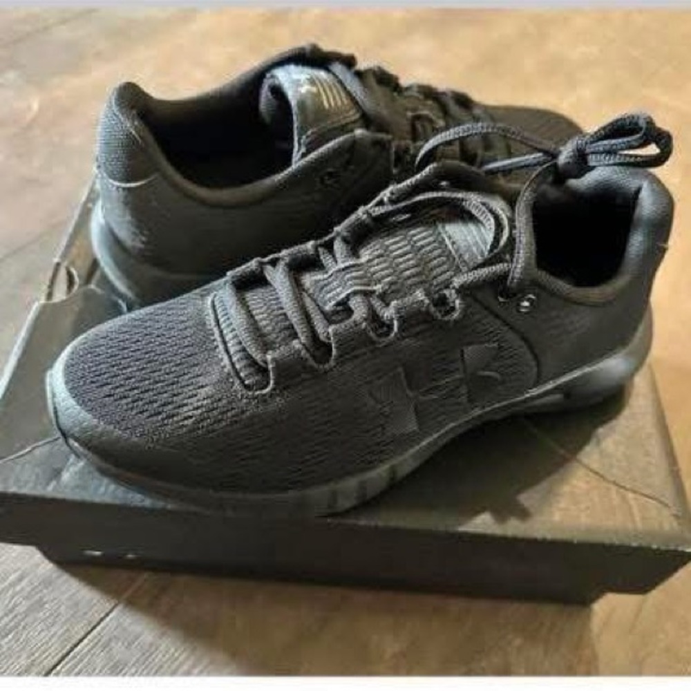 All Black UA shoes